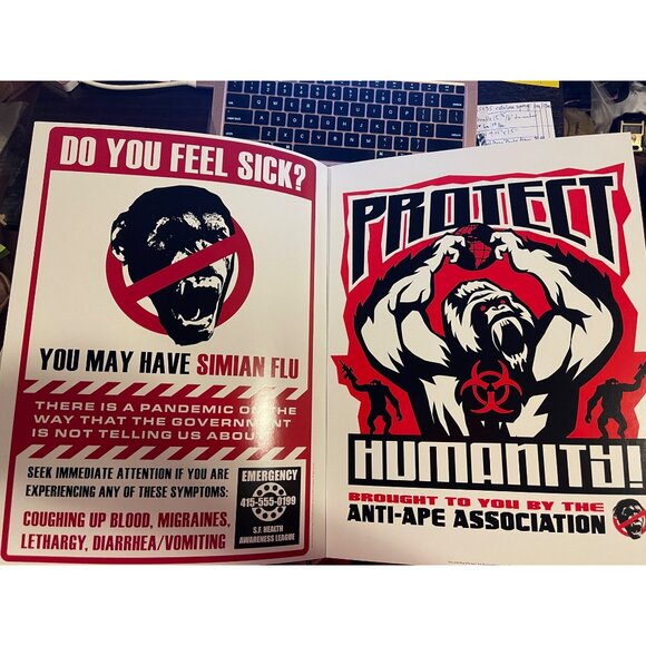 The Planet of the Apes Saga Poster 40 Piece Collection 12" x 16” Posters - Picture 10 of 13